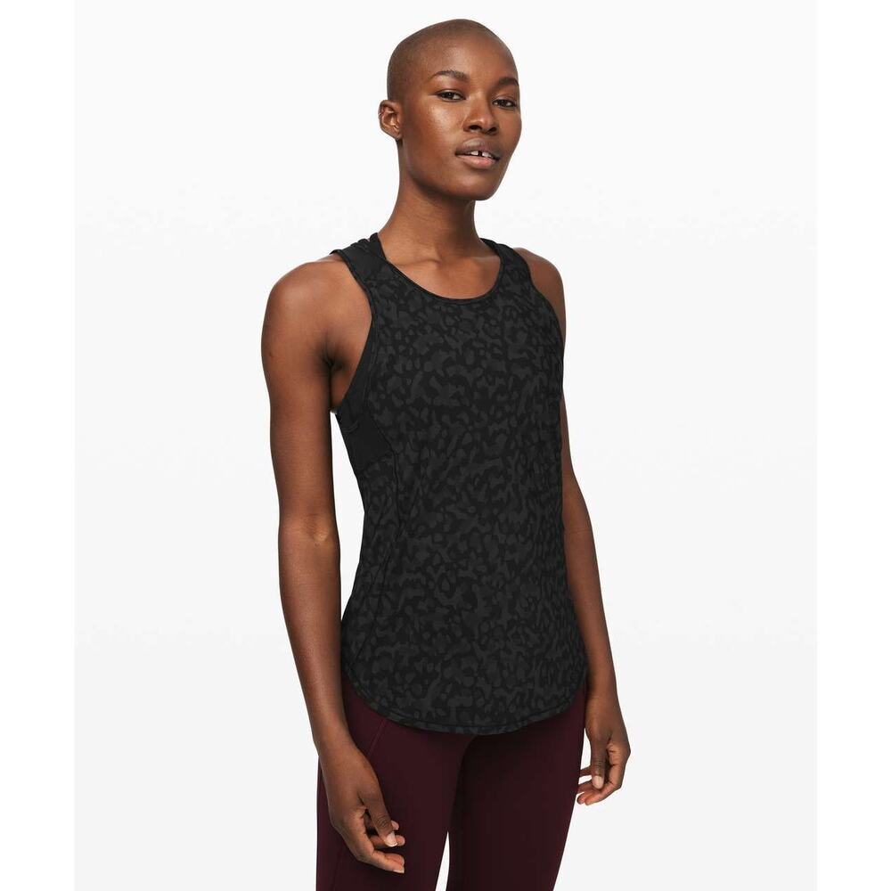 Lululemon Sculpt Tank II Formation Camo Deep Coal Multi / Black Sz 8 / 10